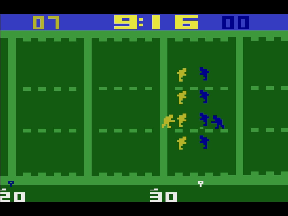Gameplay of Super Challenge Football for Atari 2600